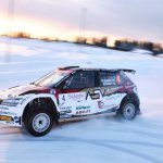 Mikko Heikkilä ja kartanlukija Samu Vaaaleri Arctic Lapland Rallyssa. kuva: Hannu Rainamo/Hannuphoto